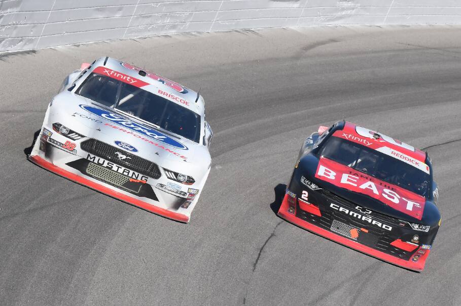 Teammate Chase Briscoe (98) is four points out and Team Penske’s Austin Cindric is 30 points down. Teammate Chase Briscoe (98) is four points out and Team Penske’s Austin Cindric is 30 points down.